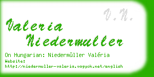 valeria niedermuller business card